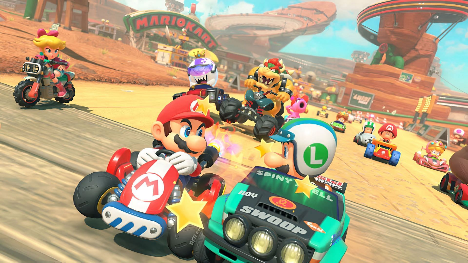 Mario Kart World features a vast open world (Image via Nintendo)